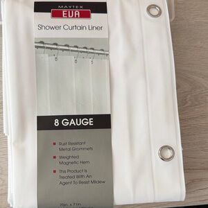 EVA White Shower Curtain Liner - 8 Gauge